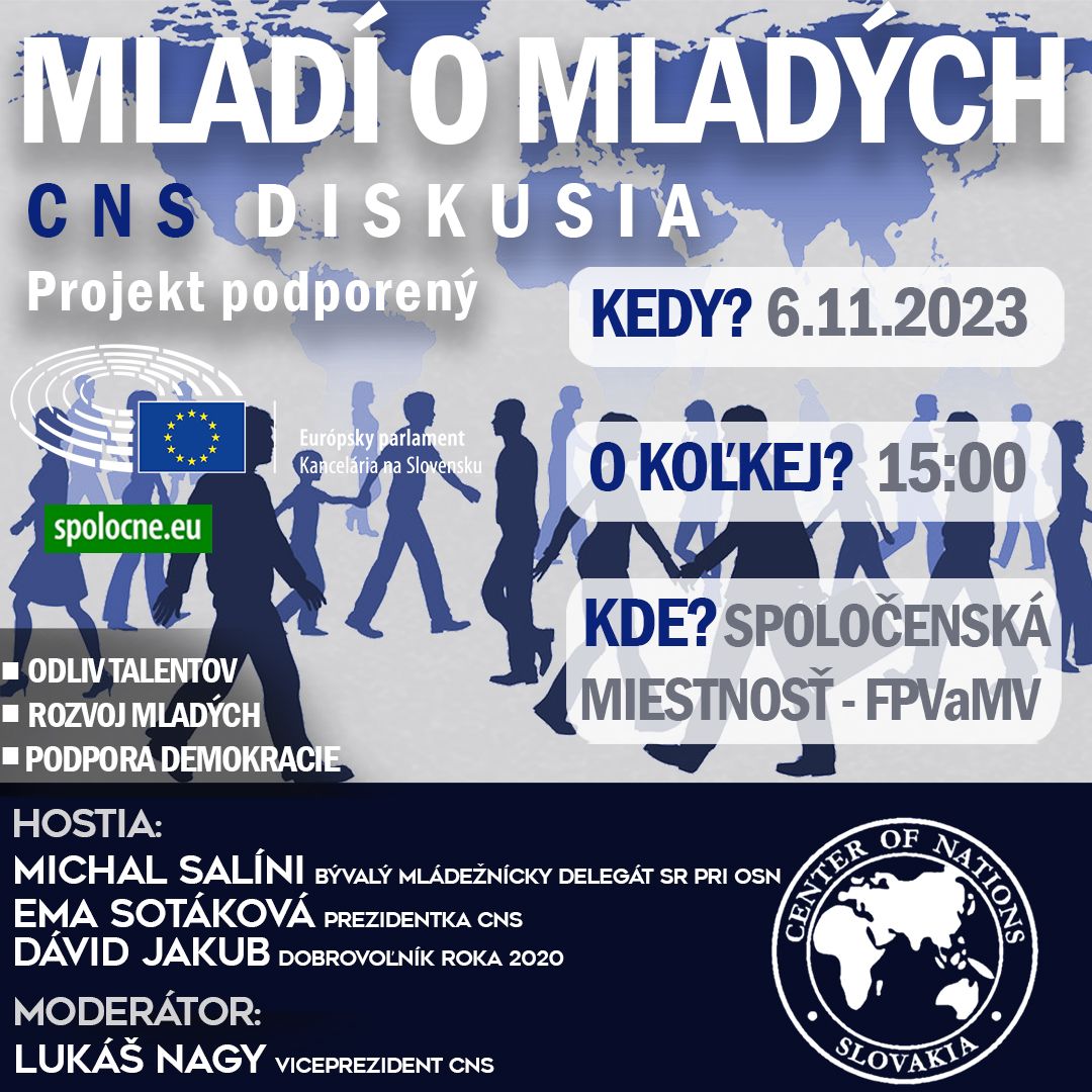  Mladí o mladých Séria motivačných debát 6.11.2023 - 15:00